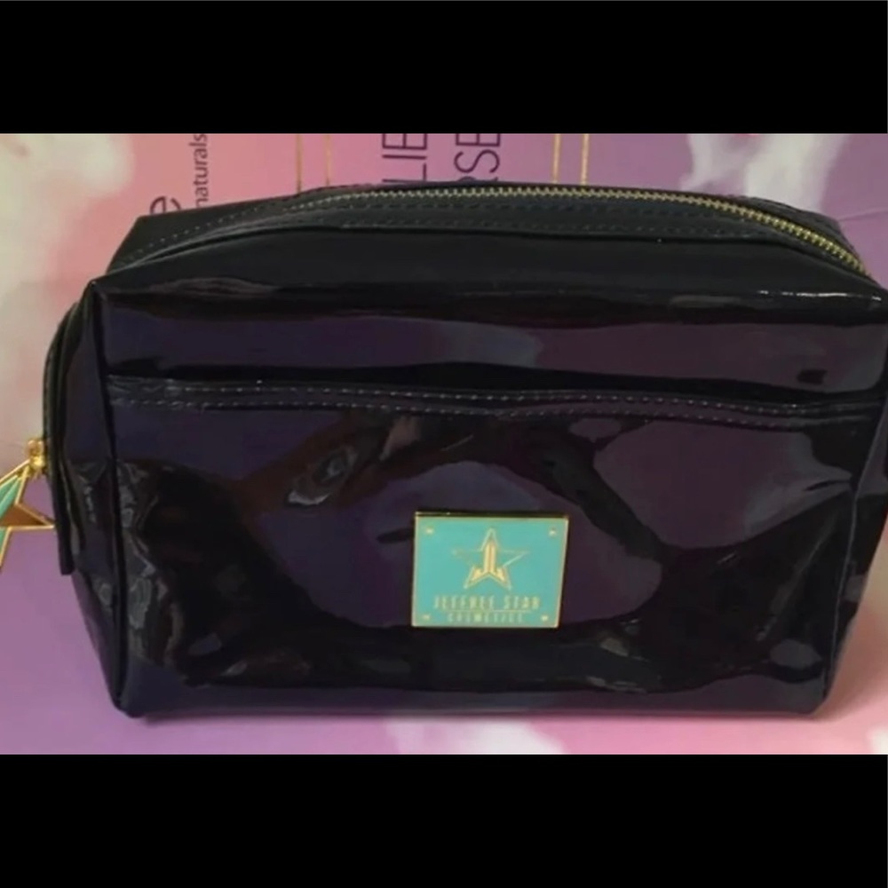 Jeffree Star Holographic Dark Blue Makeup Bag
